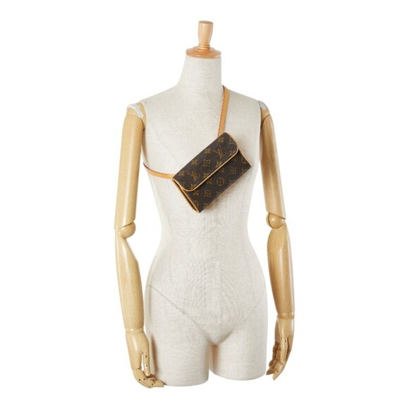 LOUIS VUITTON Authentic Brown Monogram Leather Pochette Hobo Bag - Picture 13 of 13